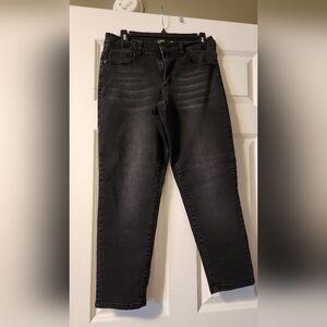 L&B Women's Dark Gray Straight Leg Jeans